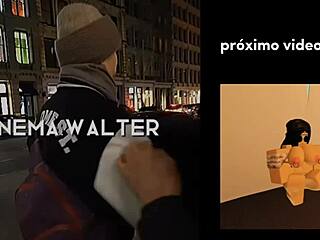 latina teen rides horny guy cowgirl style with big ass and tits in roblox sex session