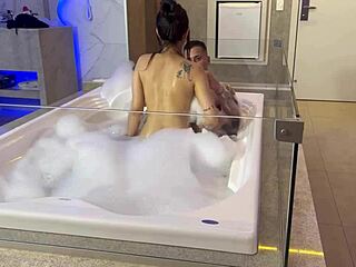 i uh love getting fucked in the hydro with teh angel's big ass and tits... cum on check the full facial on our red channel!