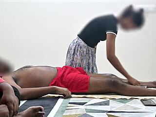 happy ending spa massage right in front of customer lady