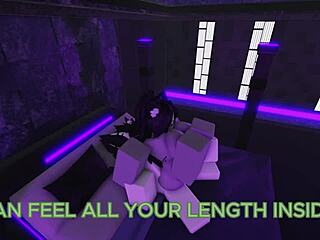 Hey, Roblox girl got bored until her friend showed up and fucked her good