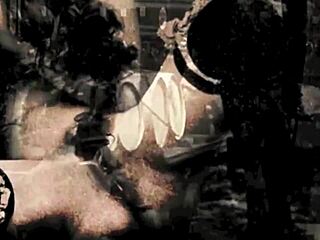 Vintage interracial taboo with big black cock pounding hairy British beaver in antique scene. Dark lantern London classic brings raw emotions.