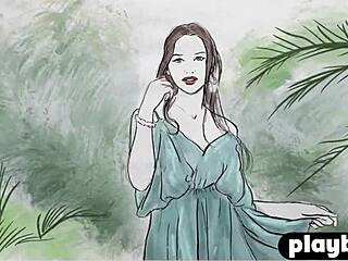 Petite milf model Gloria Sol reveals her stunning all-natural curvy body by stripping lingerie and exposing big tits with bubble butt.