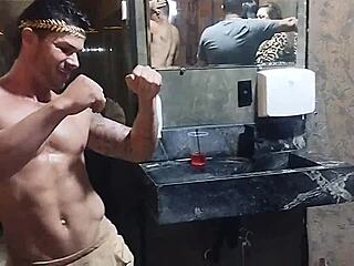 Lene Gives Pussy to Hung Guy in Swing Party Bathroom Until Swallowing Cum