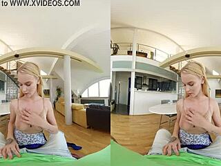 Hey, check out this Czech VR 373 where a mesmerizing blonde gets horny for your cock.