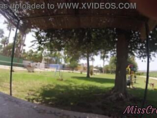 Real Flash - Naked In The Public Park Touching Stepfathers Cock While Strangers Watch