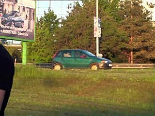 Want to see pretty blonde in public group sex gangbang orgy outdoors?