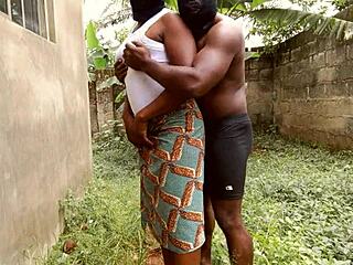 Nonstop doggystyle in garden