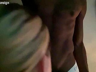 Blonde bimbo sucking big black dick from Florida with French Italian Russian vibes 😏🍆