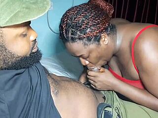 Very interesting threesome with ebony bbw babe blowjob!