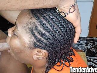 sloppy blowjob with deep throat leads to passionate doggy creampie from big cock