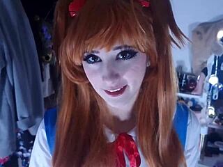 Asuka dominates Shinji for trying to kiss her in this wild cosplay trailer. She unleashes rough femdom with blowjob and footjob punishment.