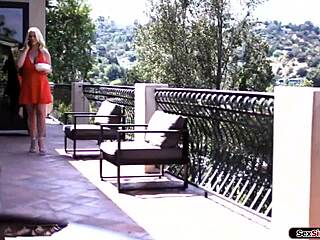 Watch this busty lesbian milf neighbor facesit the petite teen with hairy pussy licking!