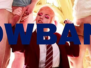 Student In Cosplay Uniform Gets Sloppy Blowjob Foreplay Then Fucked With Creampie And Facial Cumshot In Teen Party