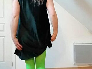 esclave f teases with strip for st patrick