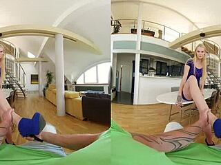 Hey, check out this Czech VR 373 where a mesmerizing blonde gets horny for your cock.