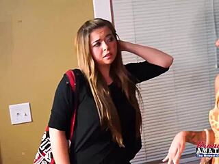 Skinny cute blonde madelyn and brunette sofia finger fuck each others twat!