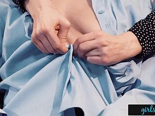 Busty lesbian dives deep into wet pussy with intense licking and face sitting