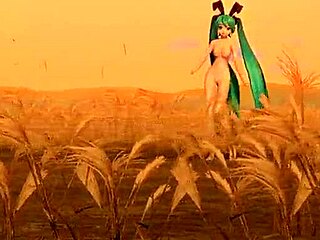 Hatsune Miku Boldly Poses In Full Nude Bunny Costume With Big Tits And Ass For Arabesque Project.