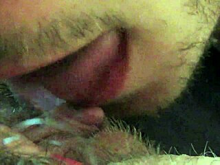 In a close-up view, he licks and sucks her big hairy clit until the girlfriend squirts with a huge orgasm.