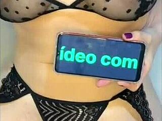 Amateur blonde Brazilian milf gives anal in dark homemade POV without condom.