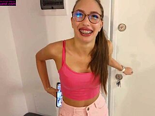 Skinny Neighbor With Braces and Glasses Trades Tight Ass for Wi-Fi Password in Dirty Outdoor Action