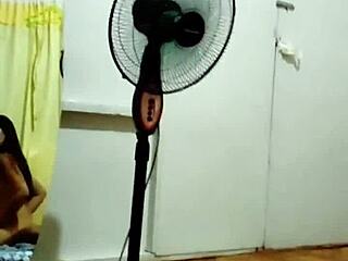 Chubby blonde housewife gives deepthroat blowjob to neighbor in bedroom, ends with wet pussy creampie while husband is at work