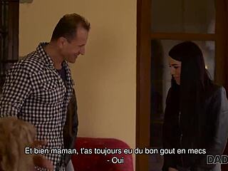 Old Man Joins Teen Girls For FFM Threesome Behind Mom's Back