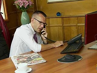 Writer Calls His Busty Blonde Milf Muse Over To Suck Big Cock Blowjob Cumshot Facial Doggystyle Riding