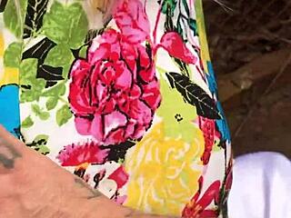 I give my stepdaughter a delicious massage outdoors with happy ending using sex toy