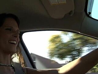 Syren De Mer discovered during national interracial cougar hunt giving blowjob and handjob to monster cock