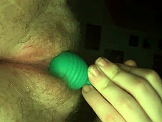 High & masturbating with dildo toys in solo transsexual session!
