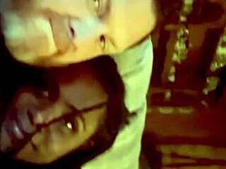 Amateur ebony girl gives homemade blowjob to white neighbor boy late night early morning