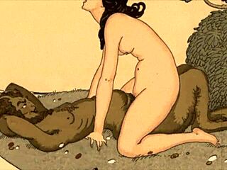 Vintage art from antique retro collection