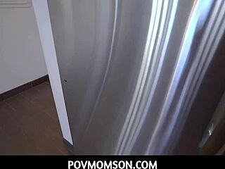 Uh, busty stepmom natasha nice shows off sexy orange lingerie to tony as man of the house.