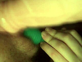 High & masturbating with dildo toys in solo transsexual session!