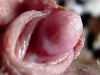 Hey, check out this closeup of a big clit reaching orgasm