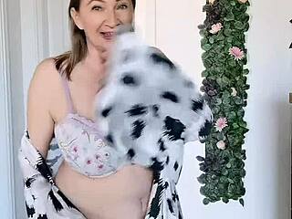 Get Intense With These Huge Mature Tits In Homemade Lingerie And Pussy Action