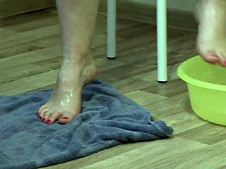 Dialogic foot fetish with socks nylon stockings and heels shoes sexy girl with hairy pussy and juicy pawg shows beautiful legs with red pedicure