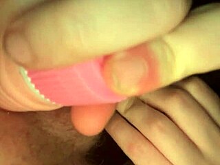 High & masturbating with dildo toys in solo transsexual session!