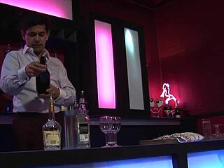 Barman Fucks Busty Blonde Pole Dancer And Pisses On Her