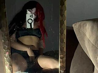 Oh wow, check out this pretty emo girl with glasses masturbating her pussy so intensely