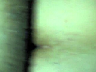 latina takes cumshot on ass in retro blue film with cock action