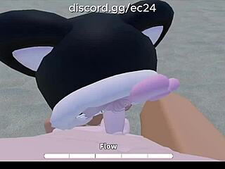 Deepthroat Blowjob And Rough Anal Fucking With Slutty Roblox Girl On Beach