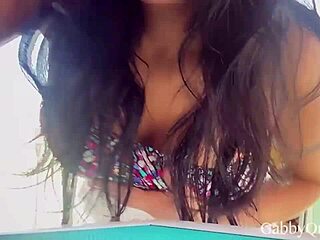 tempting meximilf gabby quinteros plays with her clit using toys