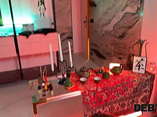 I love how this hot teen used her magical tits and blowjob to clear her debt