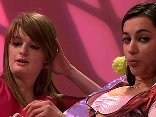 hey faye reagan and georgia jones, let's practice sensual sex with dildos and scissoring tonight