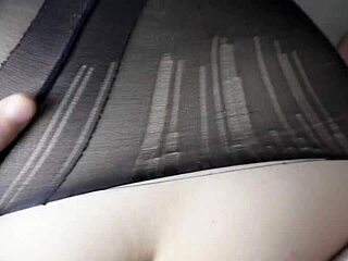 Stepbrother really wanted some fun and ripped pantyhose on stepsister