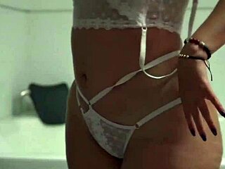 sensual bbw in lingerie enjoys playtime at the motel