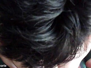 Belle ejaculation on big breasts of chienne Marie in amateur casual narrative style