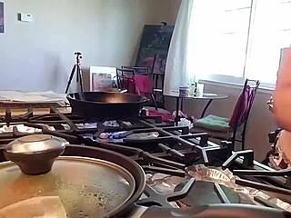 aurora willows enjoys clean eating with shaved pussy and natural tits as cute european girlfriend